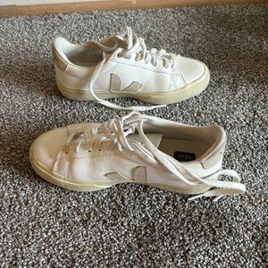 VEJA campo leather sneakers, white natural, size 36 (US 5) gently used
